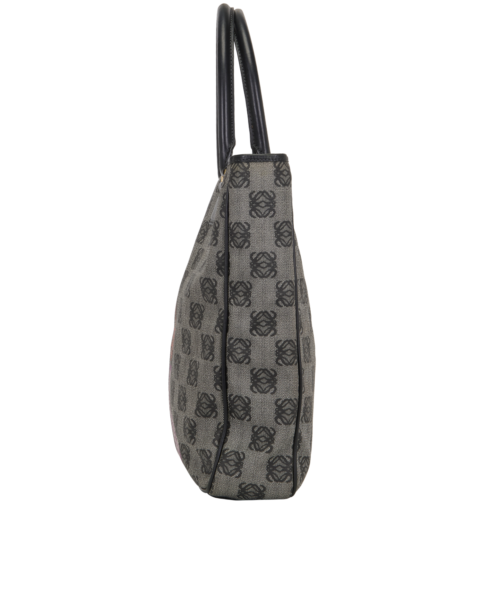 Anagram Tote, &pound;275, Handbags, Grey, Canvas, Bottom view